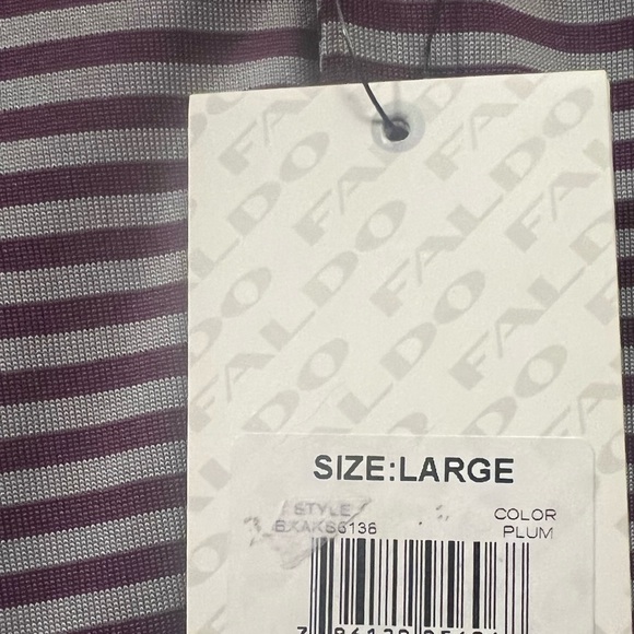 FALDO Claret & Green Polo Golf Shirt - Picture 3 of 6